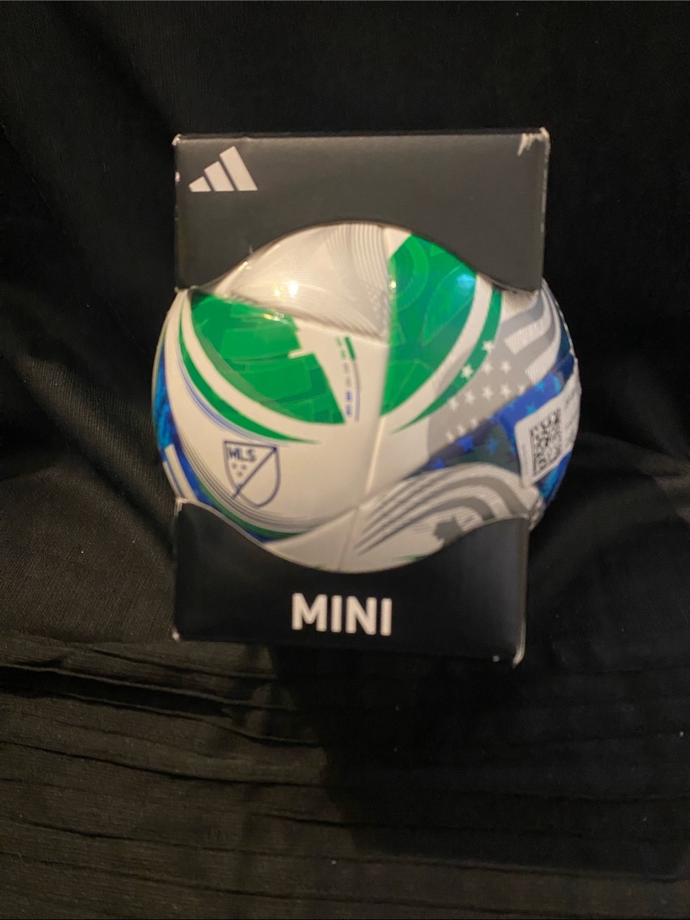 adidas Mini MLS Soccer Ball - White Green Blue